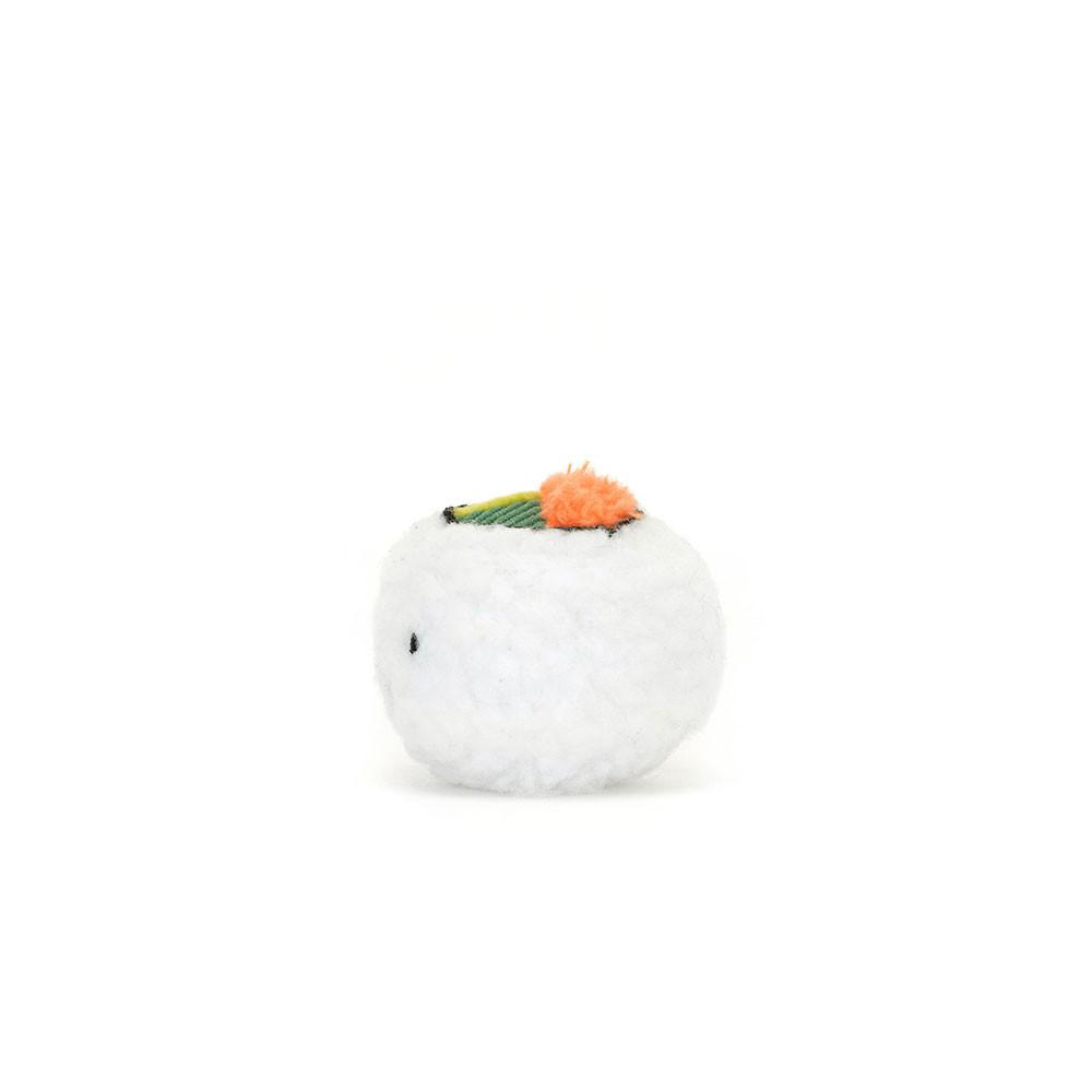 Pluszaki Jellycat Amuseables Sassy Sushi Uramaki,4cm x 5cm x 5cm Białe | Polska  AZKC-69352