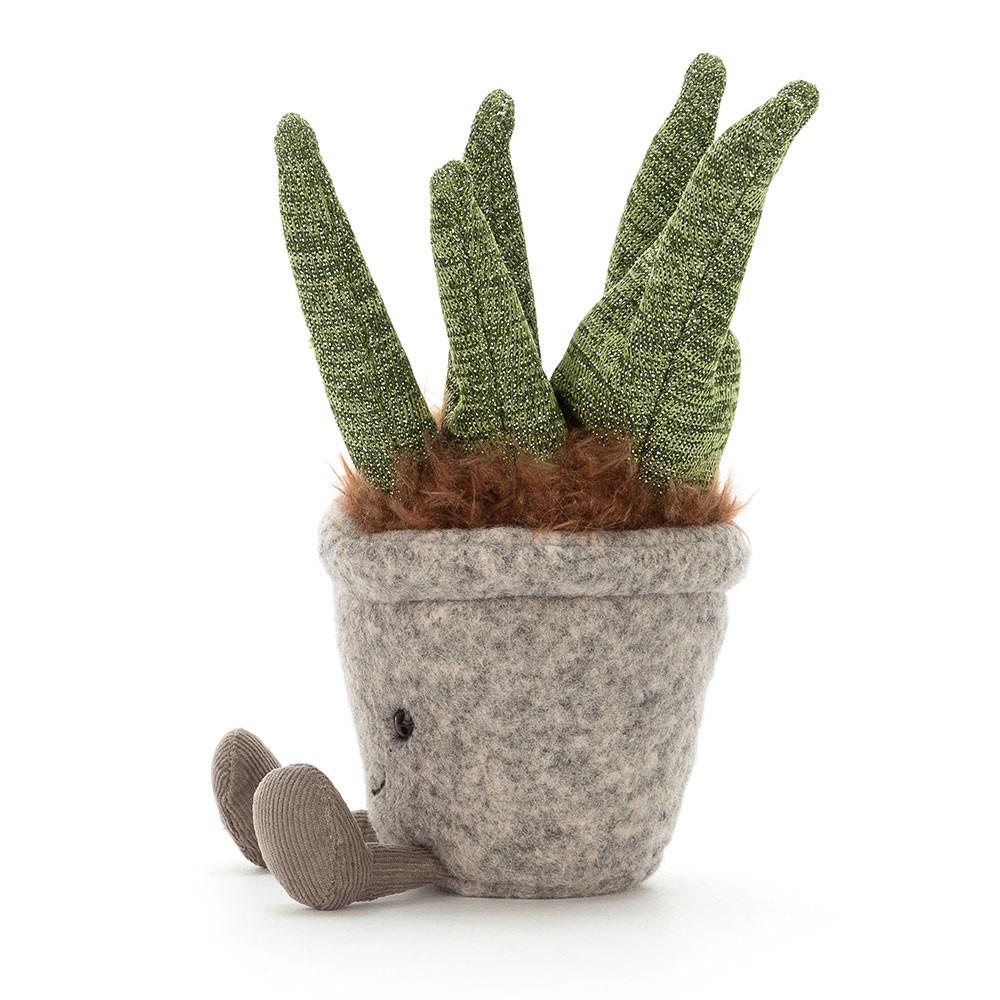 Pluszaki Jellycat Amuseables Silly Succulent Aloe,21cm x 7cm x 6cm Zielone | Polska  RZYJ-96258