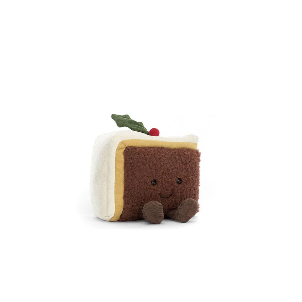 Pluszaki Jellycat Amuseables Slice of Christmas Cake,12cm x 13cm x 8cm Brązowe | Polska  RWUK-01245