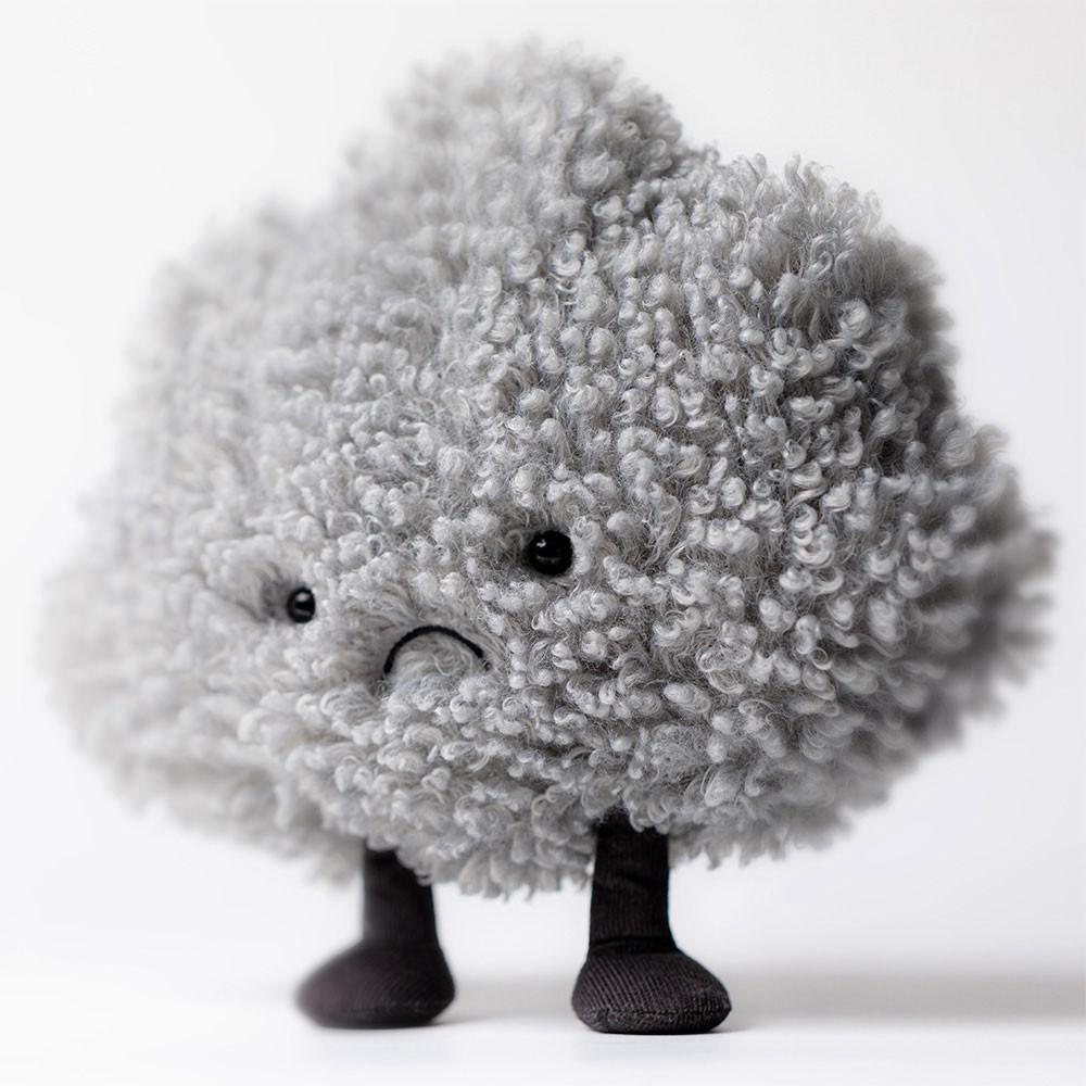 Pluszaki Jellycat Amuseables Storm Cloud,23cm x 26cm x 11cm Szare | Polska  WZGC-47921