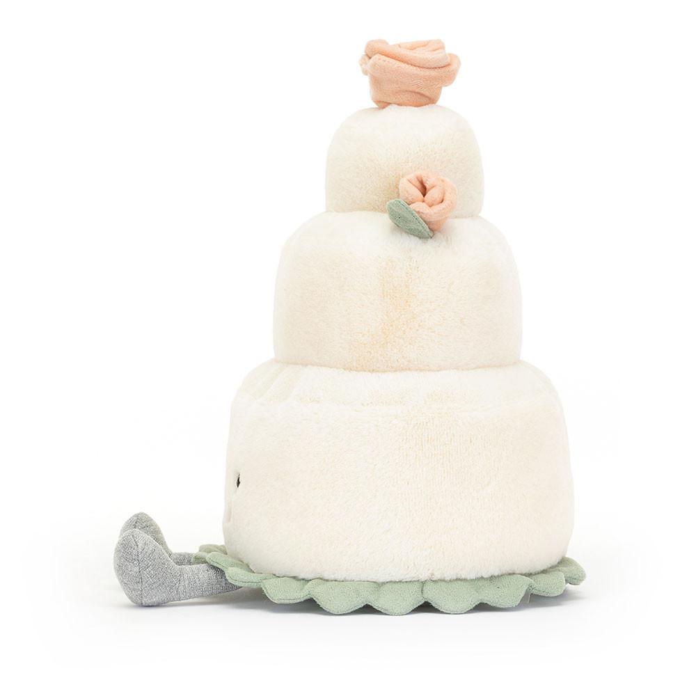 Pluszaki Jellycat Amuseables Wedding Cake,30cm x 19cm x 19cm Białe | Polska  USRL-91428