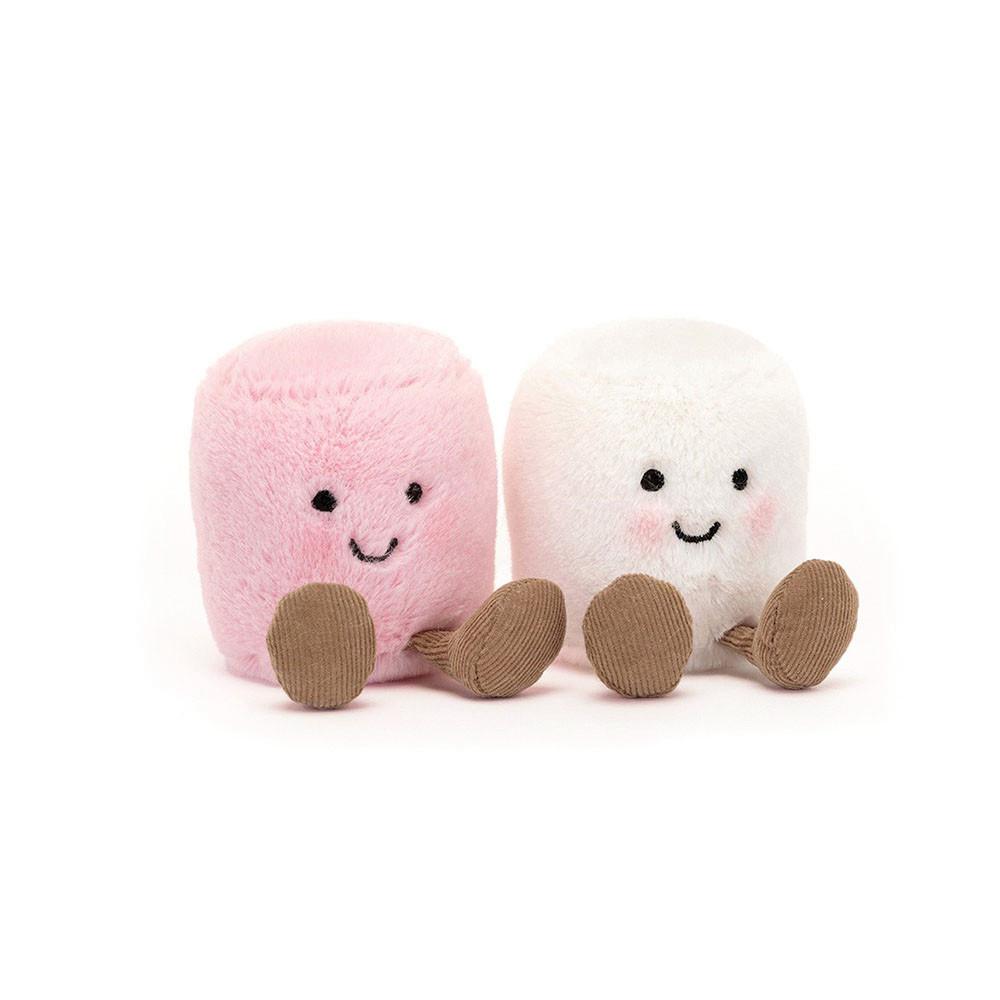 Pluszaki Jellycat Amuseables and White Marshmallows,9cm x 15cm x 5cm Różowe | Polska  KQWB-12835