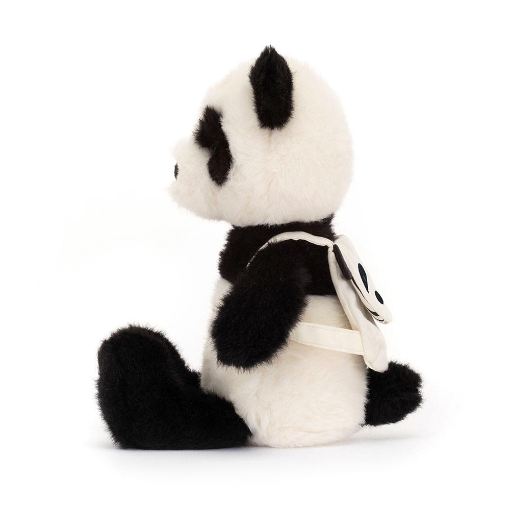 Pluszaki Jellycat Backpack Panda,22cm x 9cm x 8cm Czarne | Polska  PNHY-45820