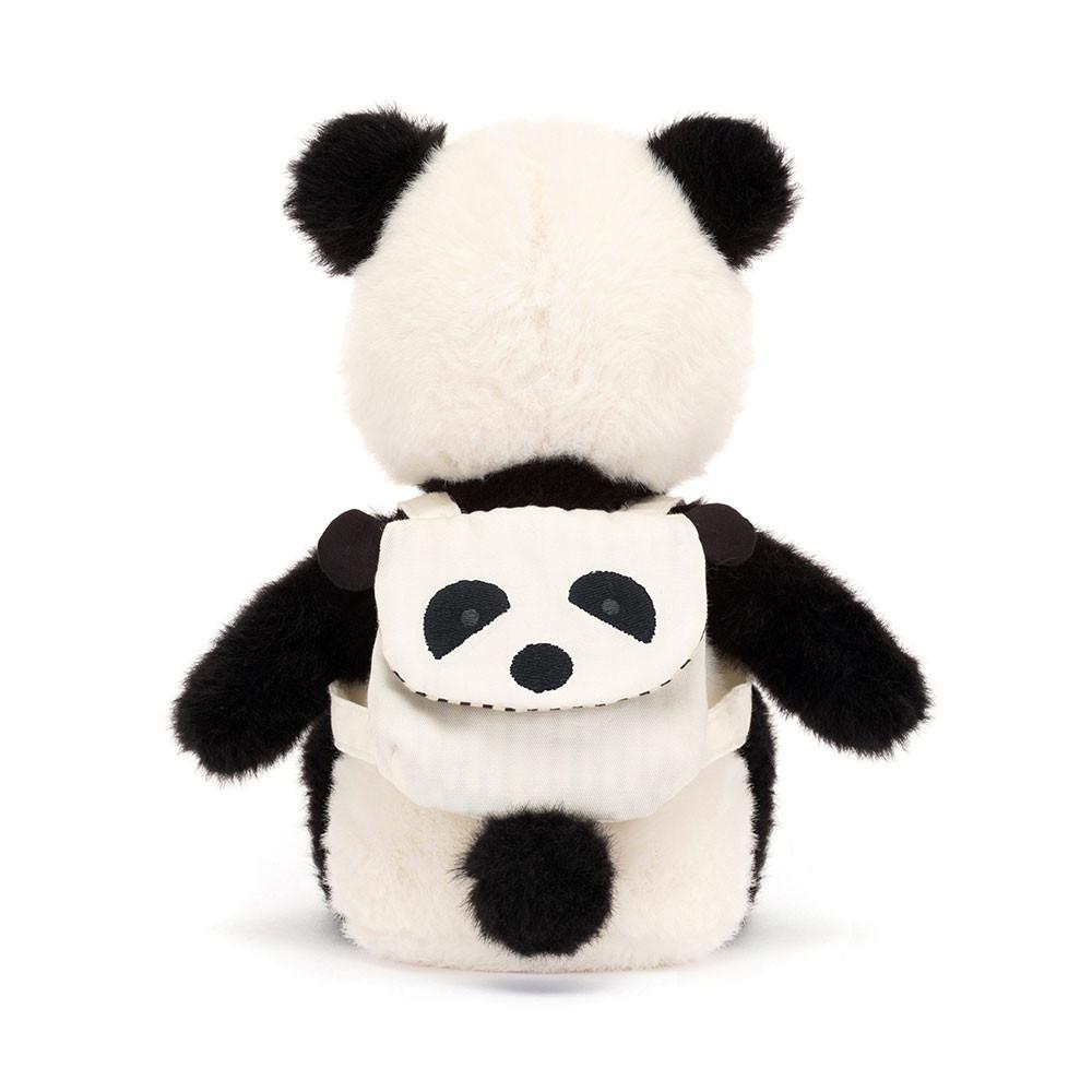 Pluszaki Jellycat Backpack Panda,22cm x 9cm x 8cm Czarne | Polska  PNHY-45820