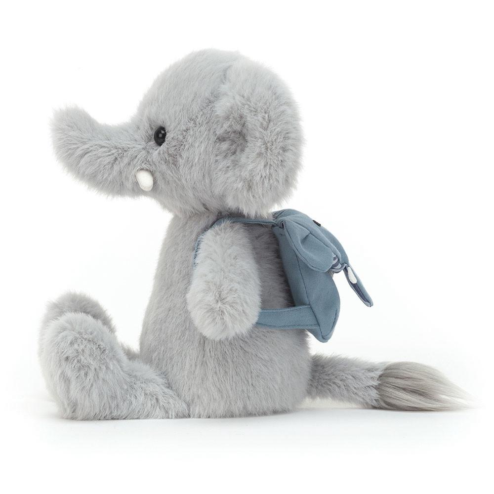 Pluszaki Jellycat Backpack Słoń,22cm x 9cm x 8cm Szare | Polska  LOPA-59123