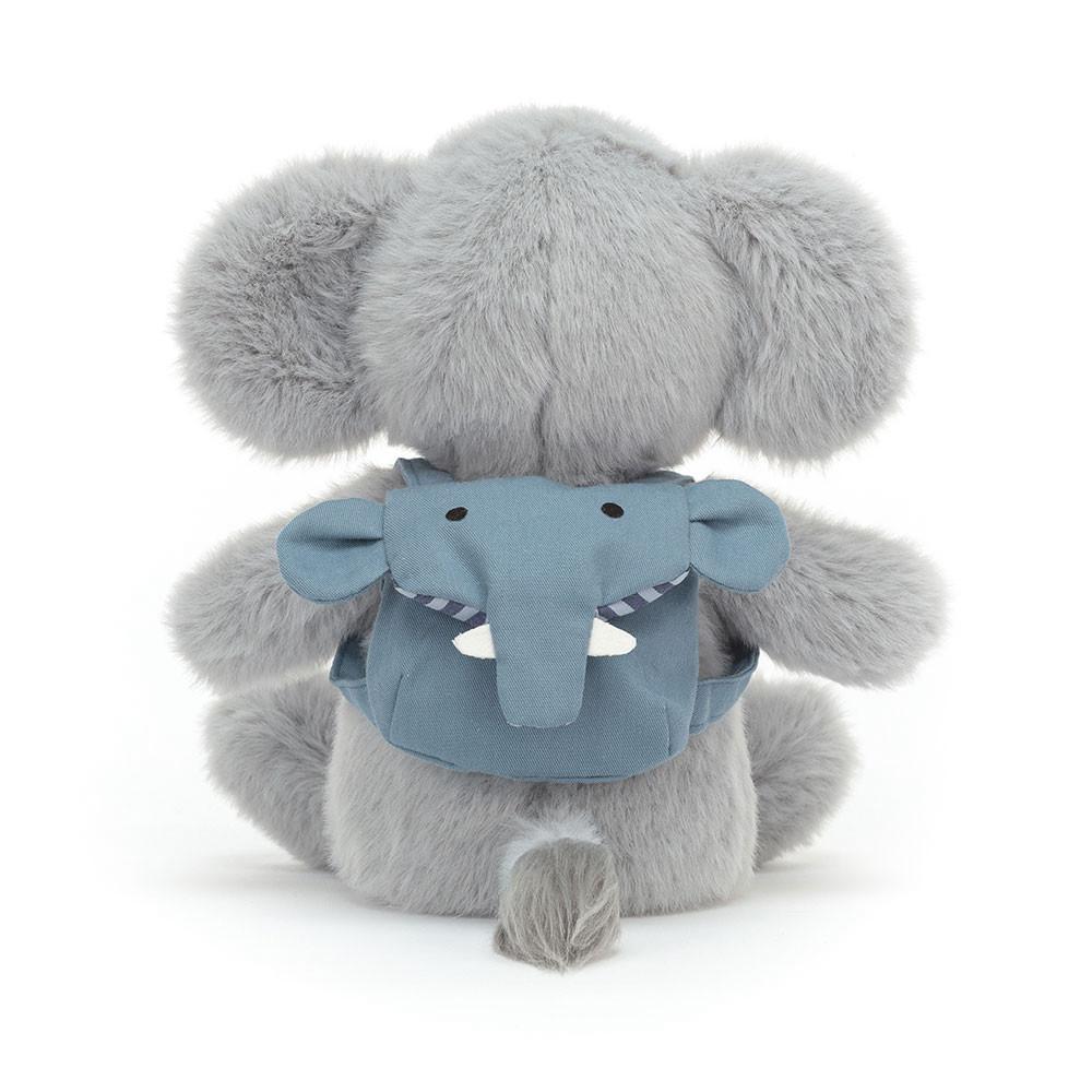 Pluszaki Jellycat Backpack Słoń,22cm x 9cm x 8cm Szare | Polska  LOPA-59123