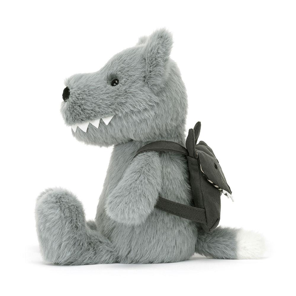 Pluszaki Jellycat Backpack Wolf,22cm x 9cm x 8cm Szare | Polska  UPZG-98714