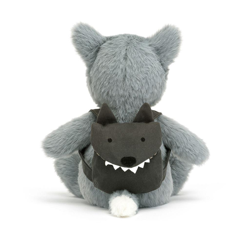 Pluszaki Jellycat Backpack Wolf,22cm x 9cm x 8cm Szare | Polska  UPZG-98714