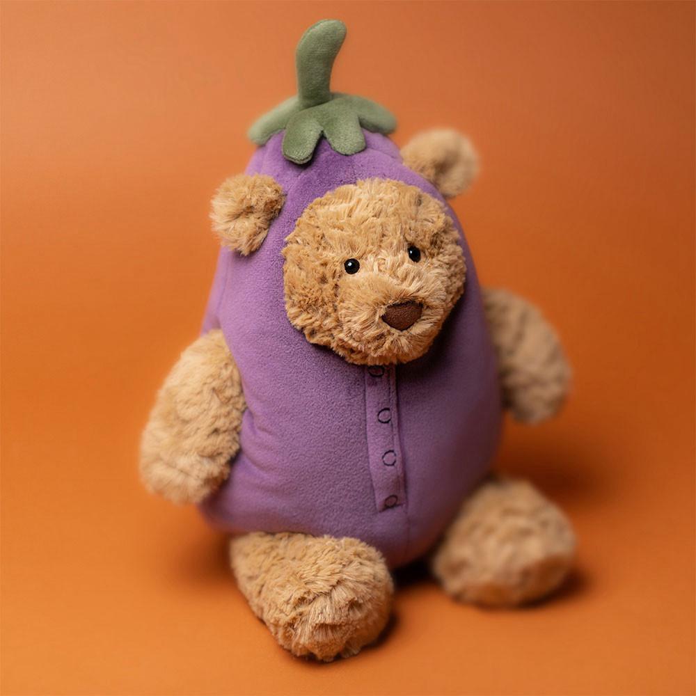 Pluszaki Jellycat Bartholomew Miś Aubergine,30cm x 15cm x 14cm Brązowe | Polska  DTYW-37105