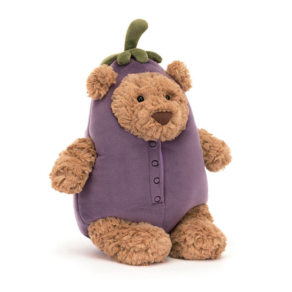 Pluszaki Jellycat Bartholomew Miś Aubergine,30cm x 15cm x 14cm Brązowe | Polska  DTYW-37105
