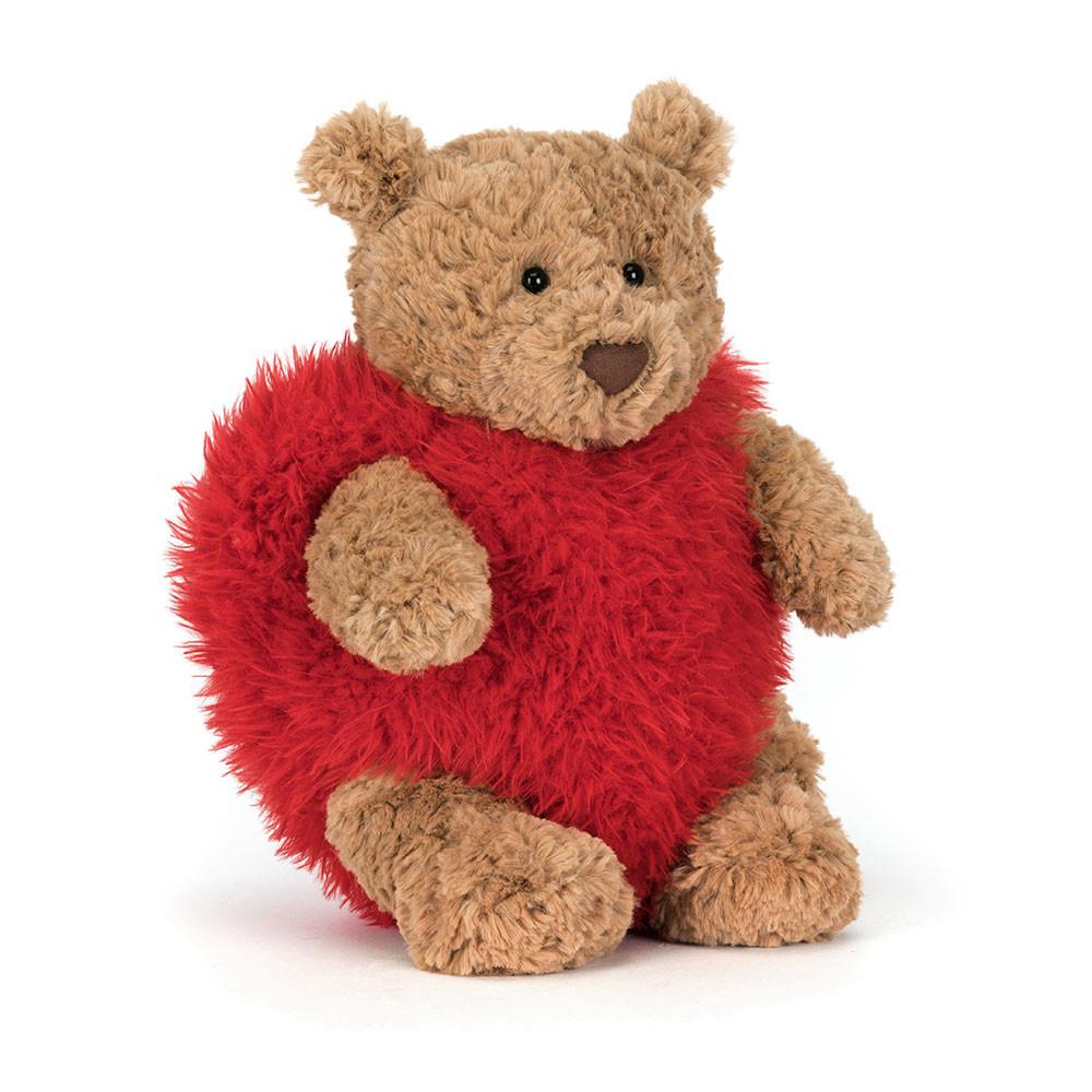 Pluszaki Jellycat Bartholomew Miś \'Heartthrob\',26cm x 12cm x 8cm Brązowe | Polska  JKNV-53721
