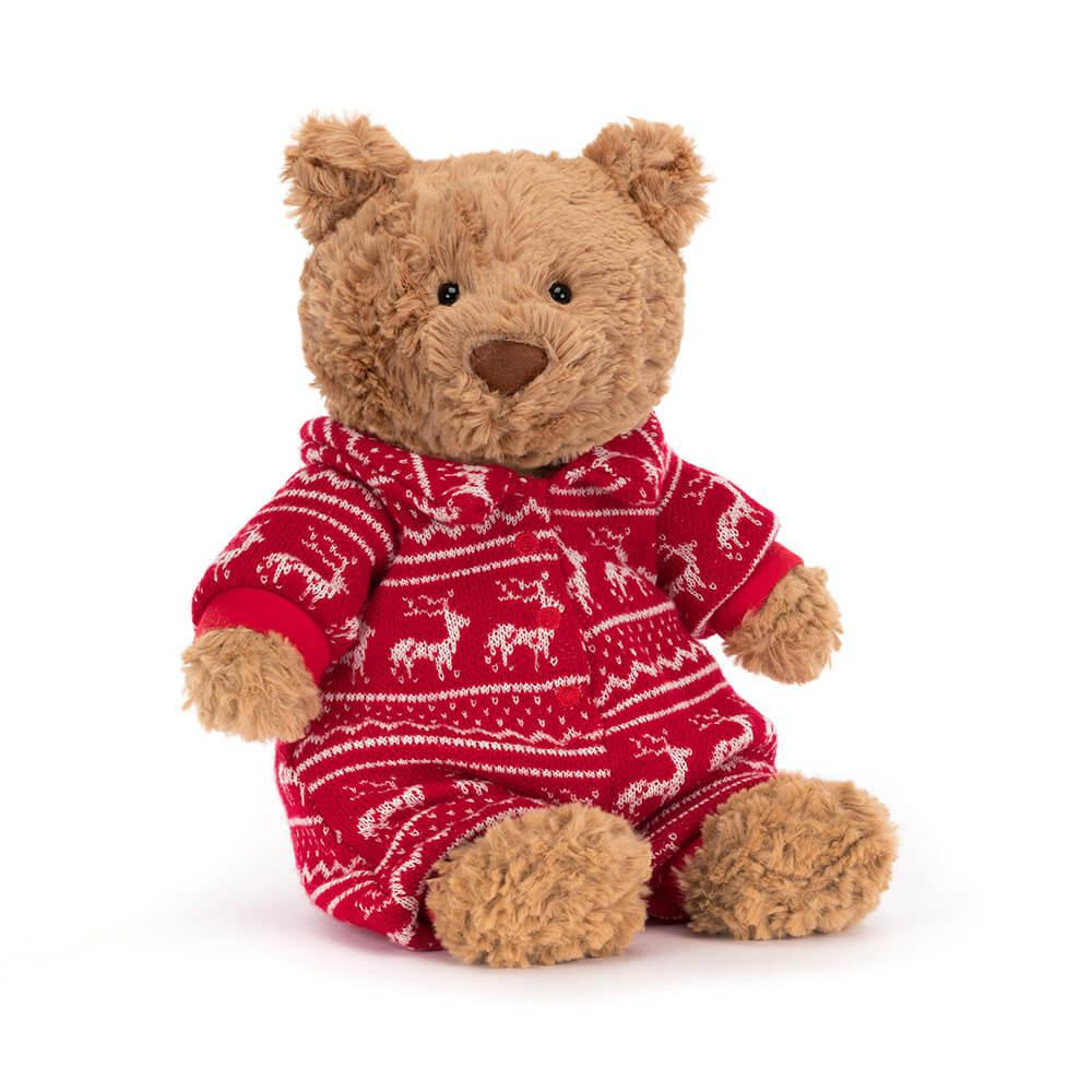 Pluszaki Jellycat Bartholomew Miś Winter Pyjamas,26cm x 12cm x 8cm Brązowe | Polska  DNGC-01976