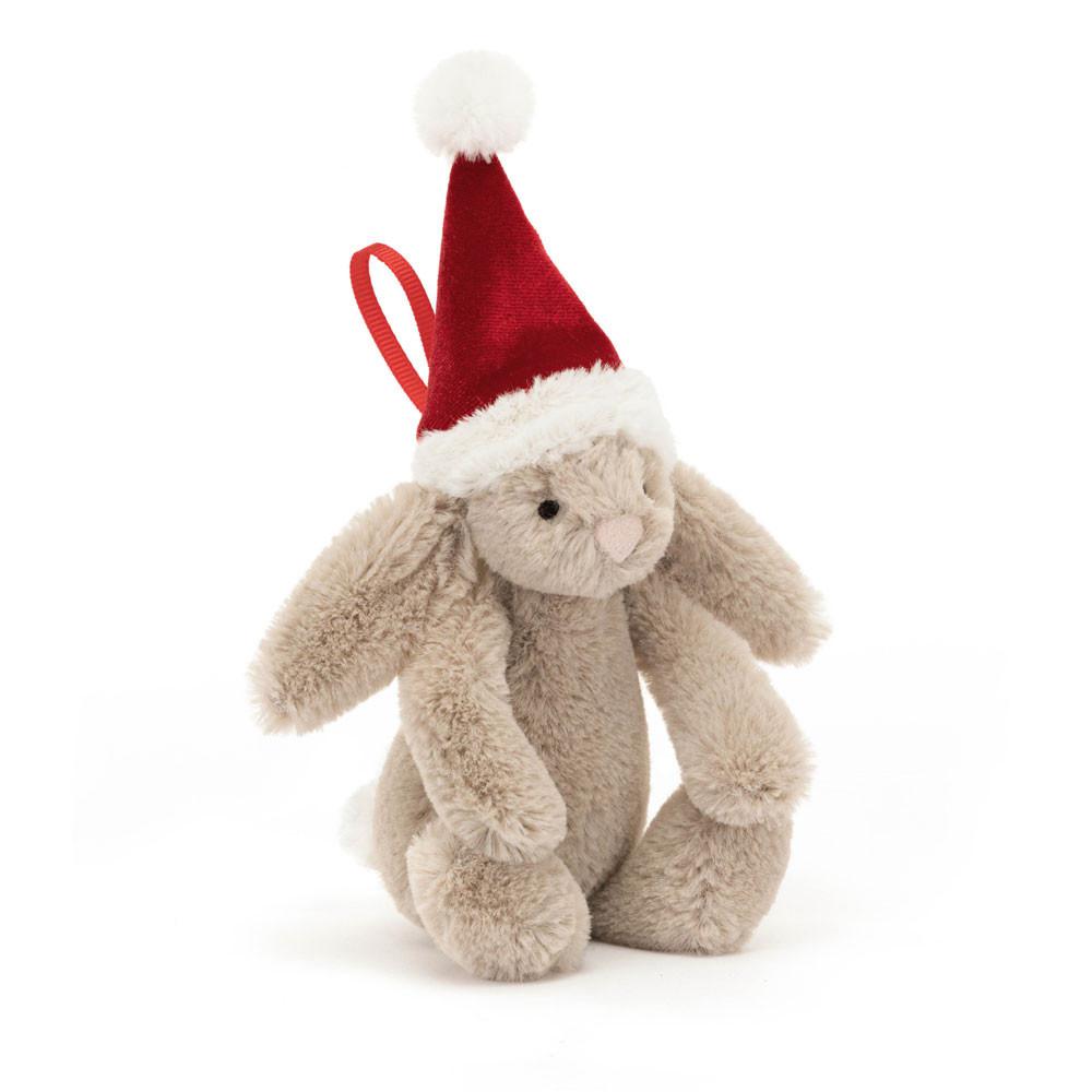 Pluszaki Jellycat Bashful Christmas Króliczek Decoration,13cm x 6cm x 4cm Beżowe | Polska  WJSL-74583