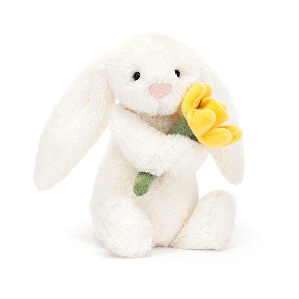 Pluszaki Jellycat Bashful Daffodil Króliczek,18cm x 9cm x 8cm Białe | Polska  KDTI-13428
