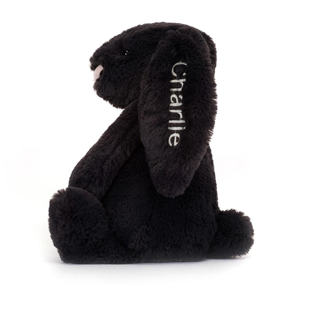 Pluszaki Jellycat Bashful Inky Króliczek Medium,31cm x 12cm x 9cm Czarne | Polska  WHDU-15047