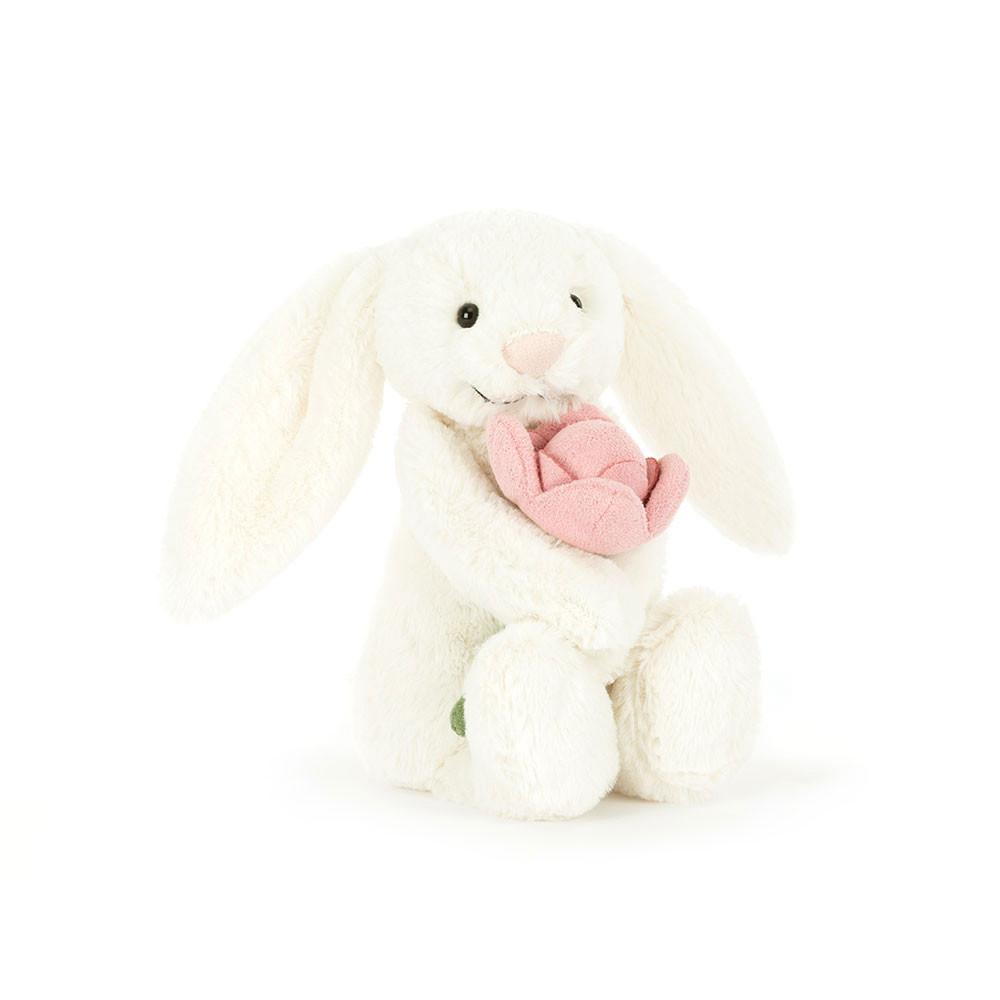 Pluszaki Jellycat Bashful Króliczek \'Peony\',18cm x 9cm x 8cm Białe | Polska  GNFL-84569
