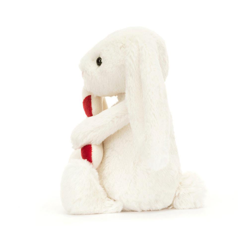Pluszaki Jellycat Bashful Króliczek with Candy Cane,7.1in x 3.5in x 3.1in Białe | Polska  NCXP-29356