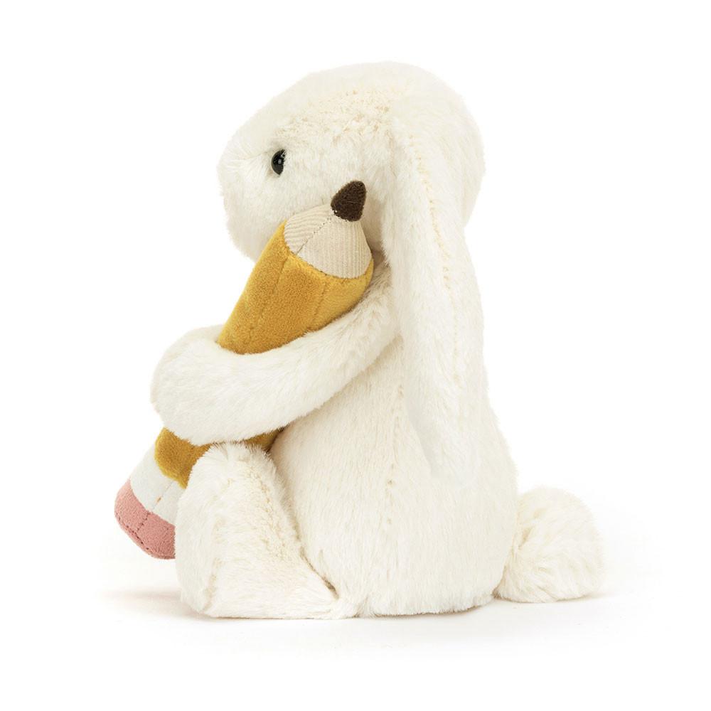 Pluszaki Jellycat Bashful Króliczek with Pencil,7.1in x 3.5in x 3.1in Białe | Polska  OCTQ-28345