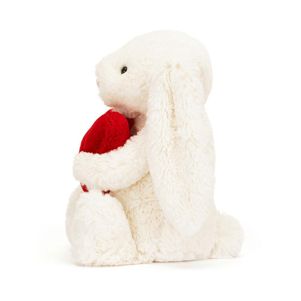 Pluszaki Jellycat Bashful Love Heart Króliczek,31cm x 12cm x 9cm Białe | Polska  OYHE-05178