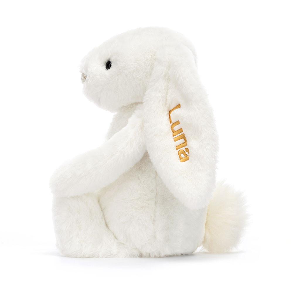 Pluszaki Jellycat Bashful Luxe Króliczek Luna Medium,31cm x 12cm x 9cm Białe | Polska  TWMB-59426