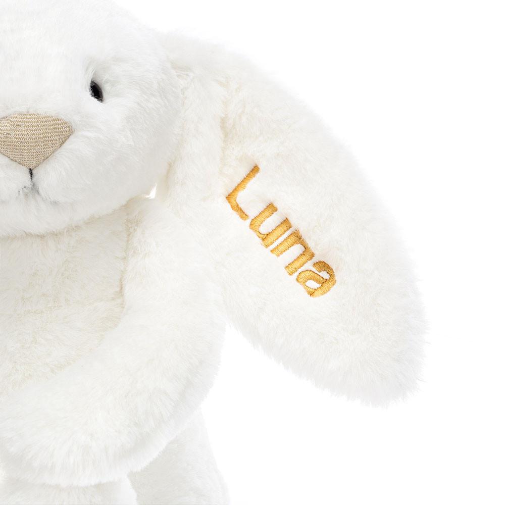 Pluszaki Jellycat Bashful Luxe Króliczek Luna Medium,31cm x 12cm x 9cm Białe | Polska  TWMB-59426