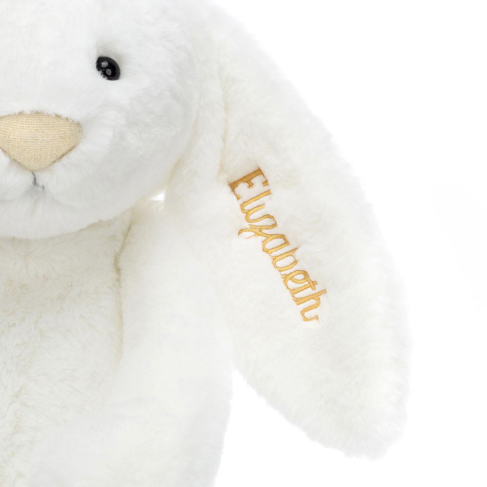Pluszaki Jellycat Bashful Luxe Króliczek Luna Huge,51cm x 21cm x 12cm Białe | Polska  UMFV-30517