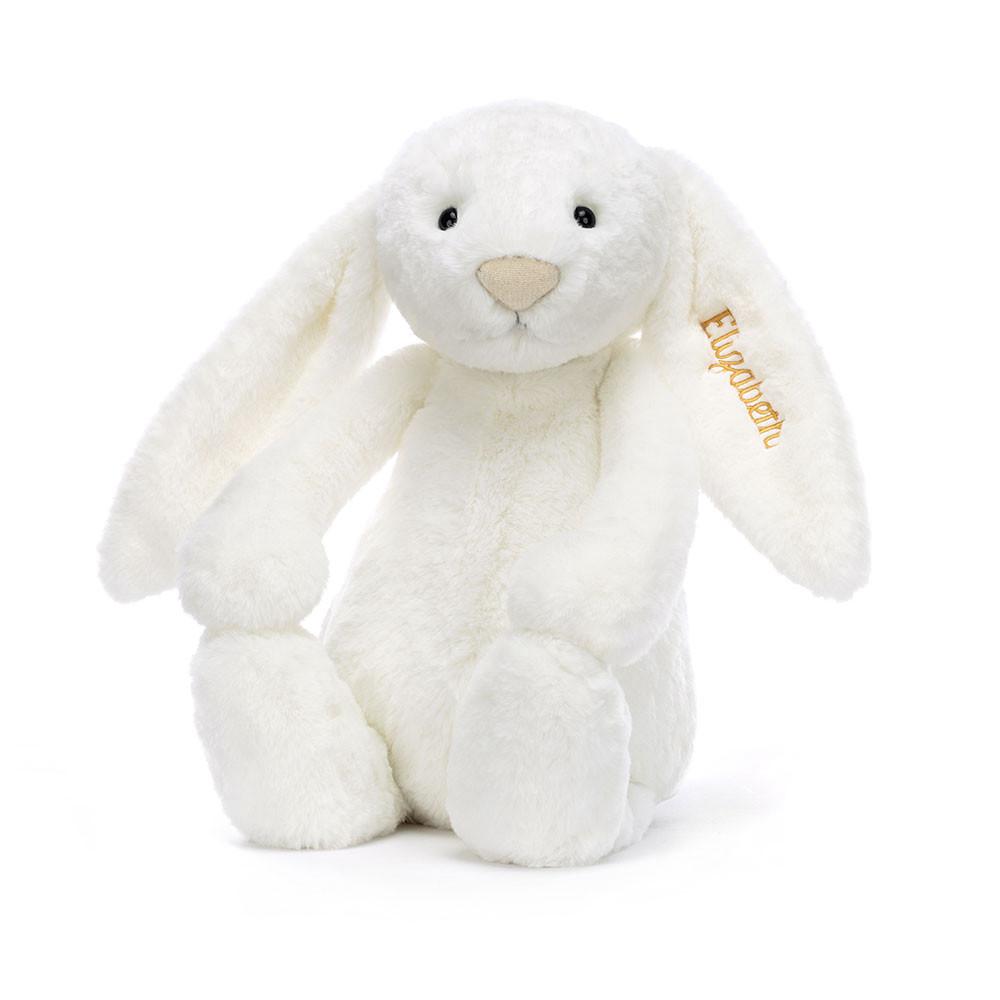 Pluszaki Jellycat Bashful Luxe Króliczek Luna Huge,51cm x 21cm x 12cm Białe | Polska  UMFV-30517