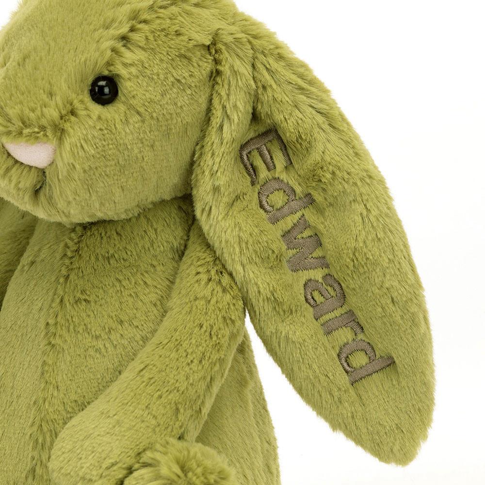 Pluszaki Jellycat Bashful Moss Króliczek Medium,31cm x 12cm x 9cm Zielone | Polska  XDSU-39875