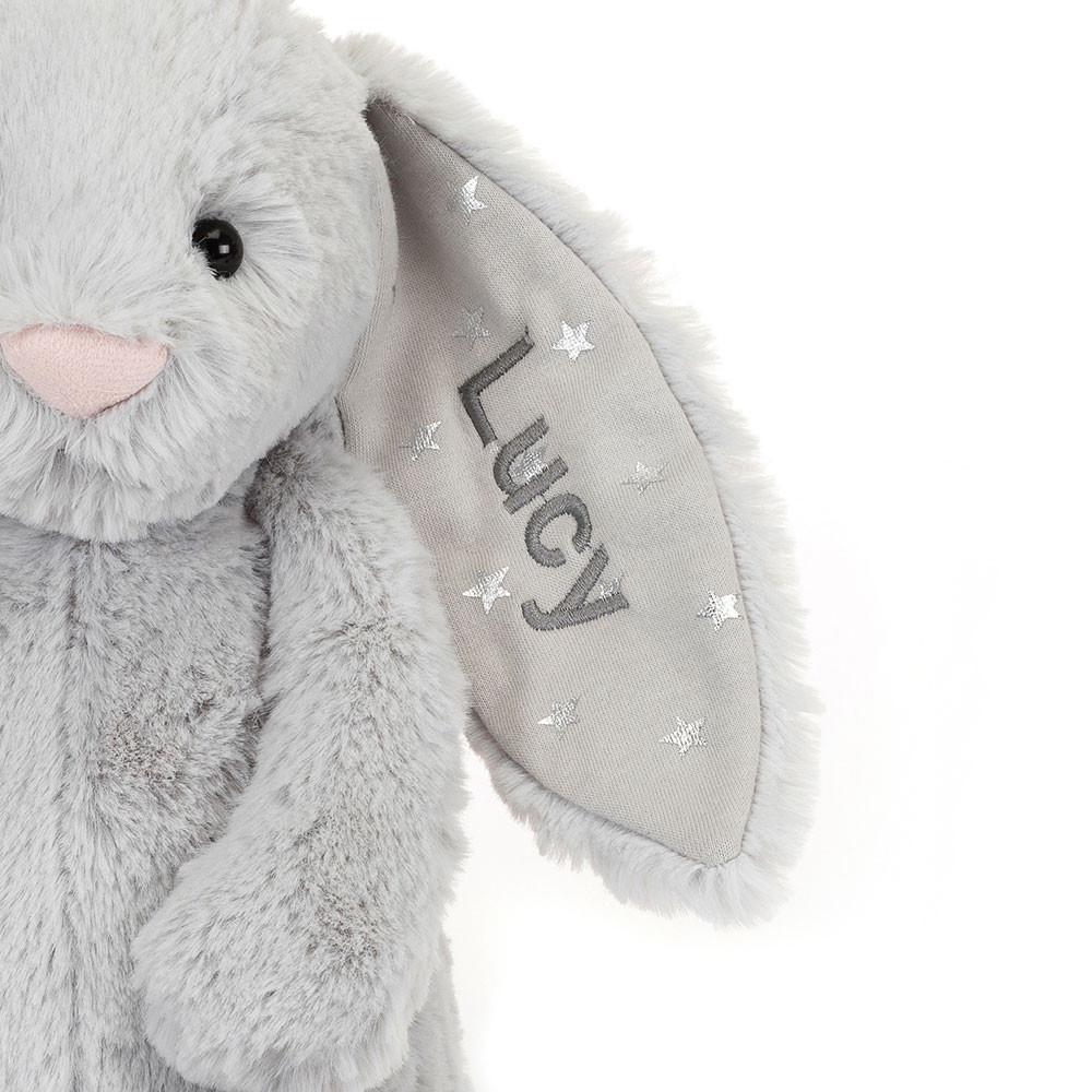 Pluszaki Jellycat Bashful Shimmer Króliczek Medium,31cm x 12cm x 9cm Szare | Polska  QIJT-69581