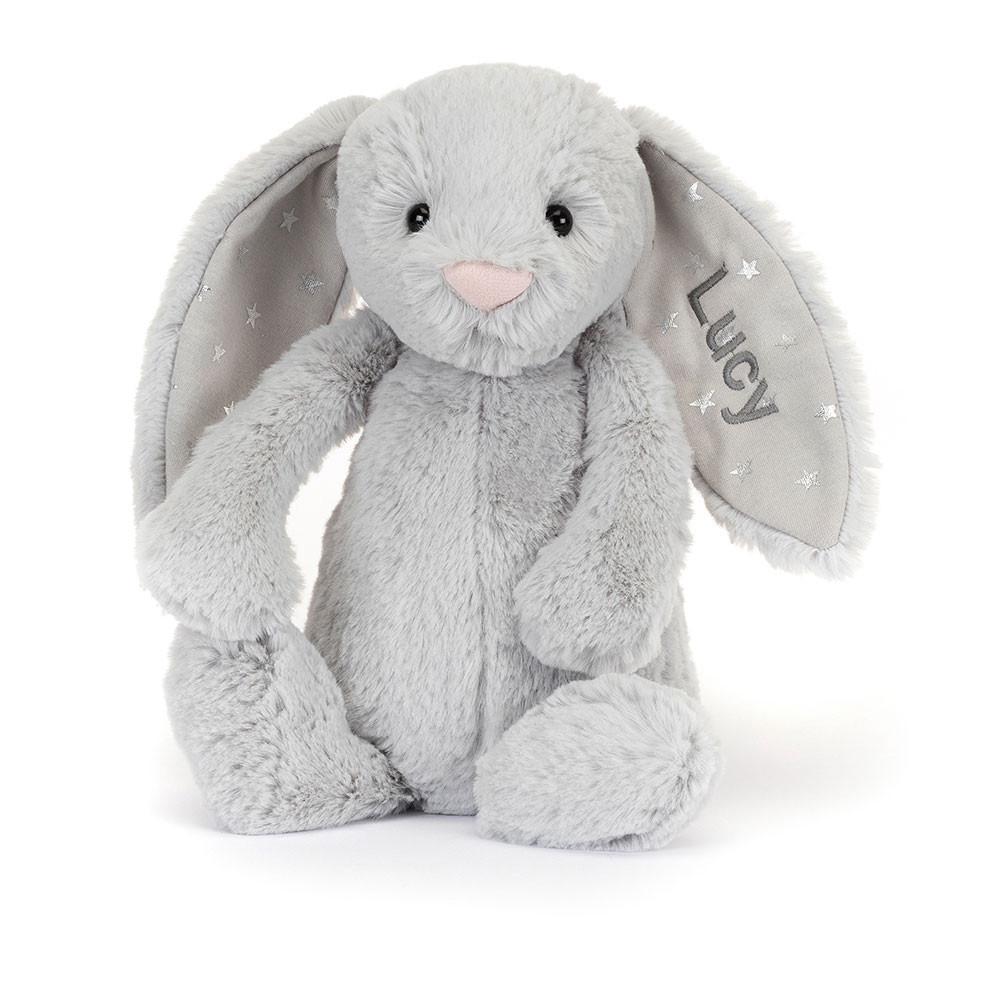 Pluszaki Jellycat Bashful Shimmer Króliczek Medium,31cm x 12cm x 9cm Szare | Polska  QIJT-69581