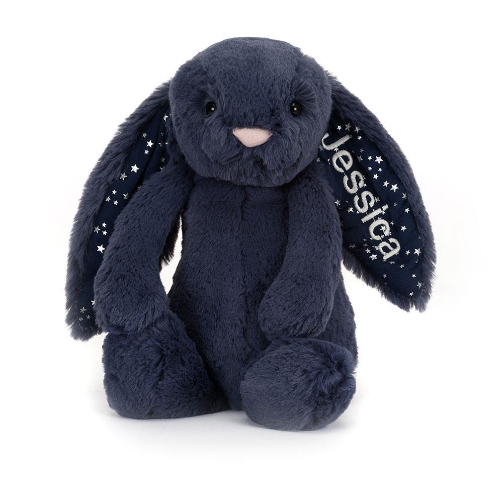 Pluszaki Jellycat Bashful Stardust Króliczek Medium,31cm x 12cm x 9cm Niebieskie | Polska  UIRW-02537
