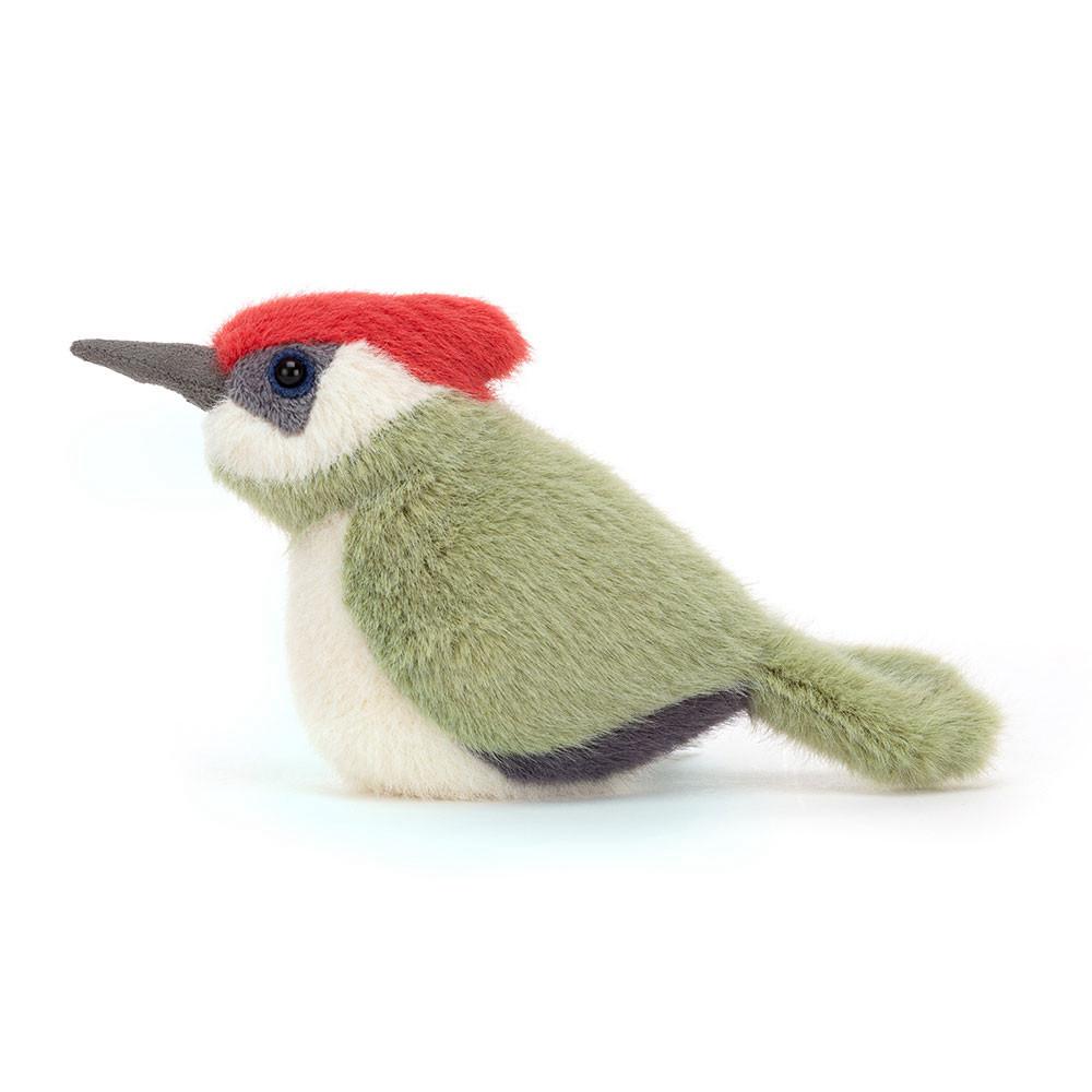 Pluszaki Jellycat Birdling Woodpecker,10cm x 7cm x 9cm Zielone | Polska  LXSP-89714