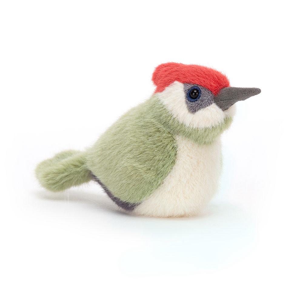Pluszaki Jellycat Birdling Woodpecker,10cm x 7cm x 9cm Zielone | Polska  LXSP-89714