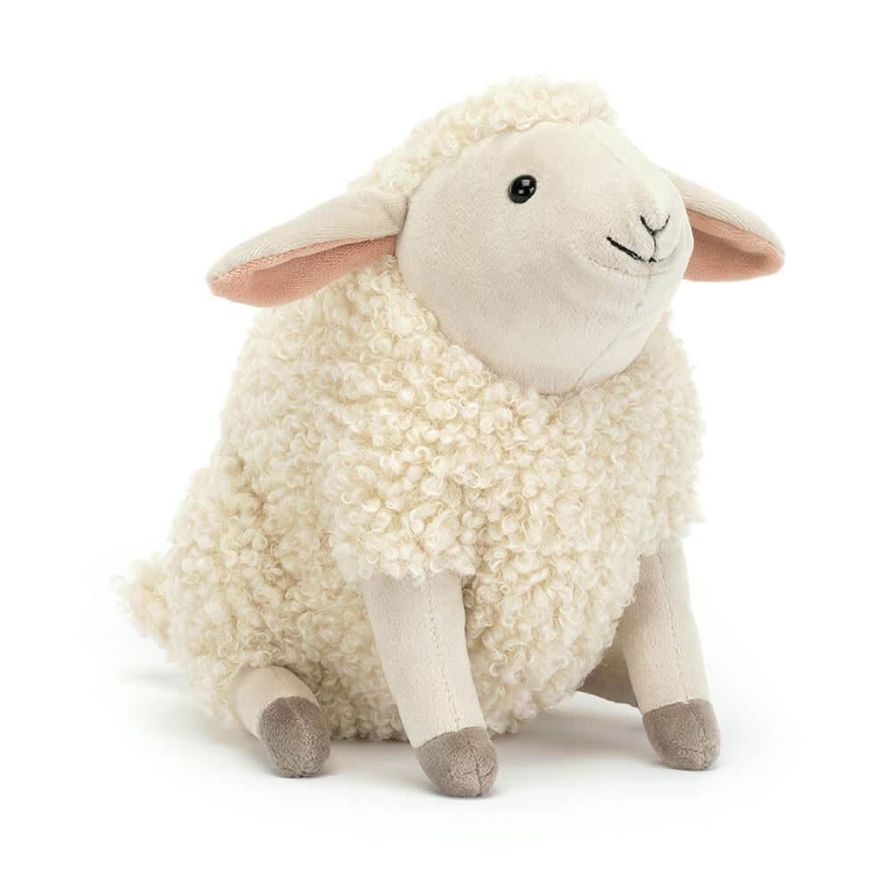 Pluszaki Jellycat Burly Boo Sheep,20cm x 11cm x 14cm Białe | Polska  DNBA-23687