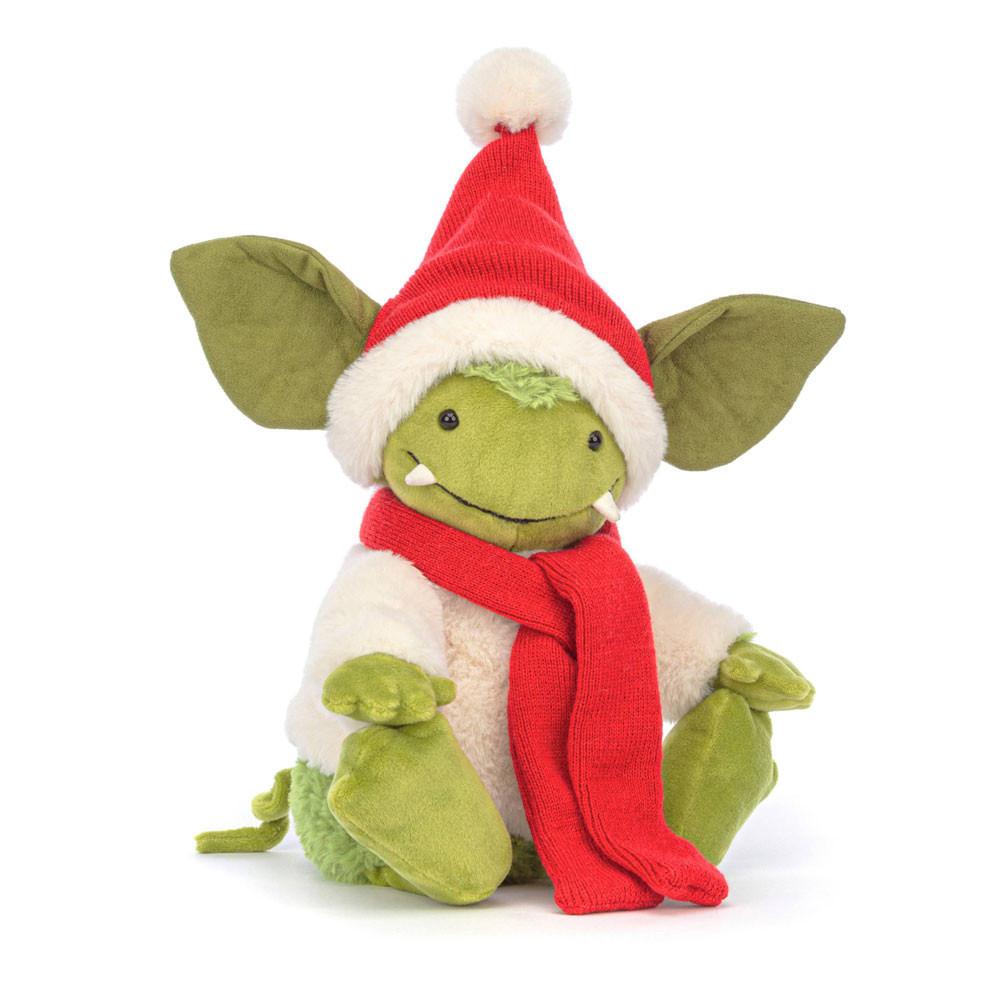 Pluszaki Jellycat Christmas Grizzo,30cm x 10cm x 9cm Zielone | Polska  ROZQ-04258