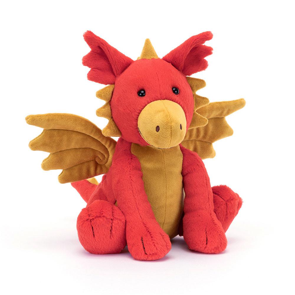 Pluszaki Jellycat Darvin Dragon,24cm x 20cm x 12cm Czerwone | Polska  GTUA-91876