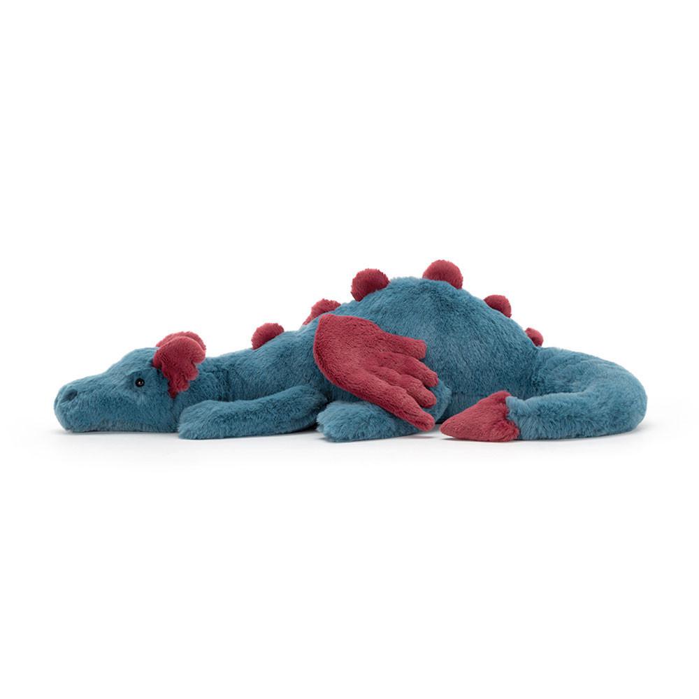 Pluszaki Jellycat Dexter Dragon,8cm x 8cm x 30cm Niebieskie | Polska  UTDP-89432