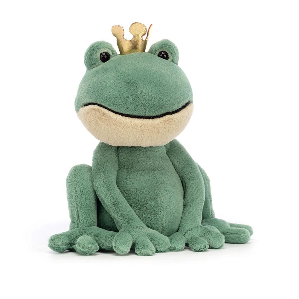 Pluszaki Jellycat Fabian Frog Prince,23cm x 21cm x 11cm Zielone | Polska  XAZD-23897