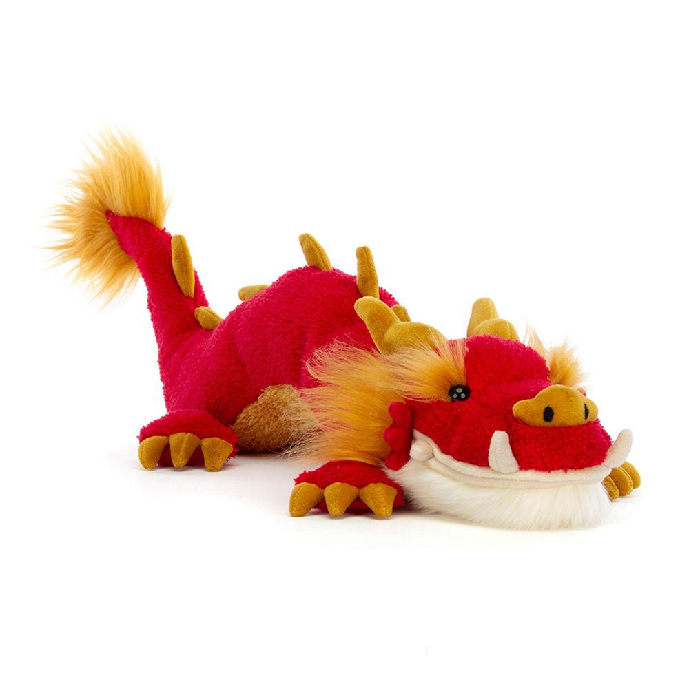 Pluszaki Jellycat Festival Dragon,11cm x 18cm x 42cm Czerwone | Polska  NEYX-62018