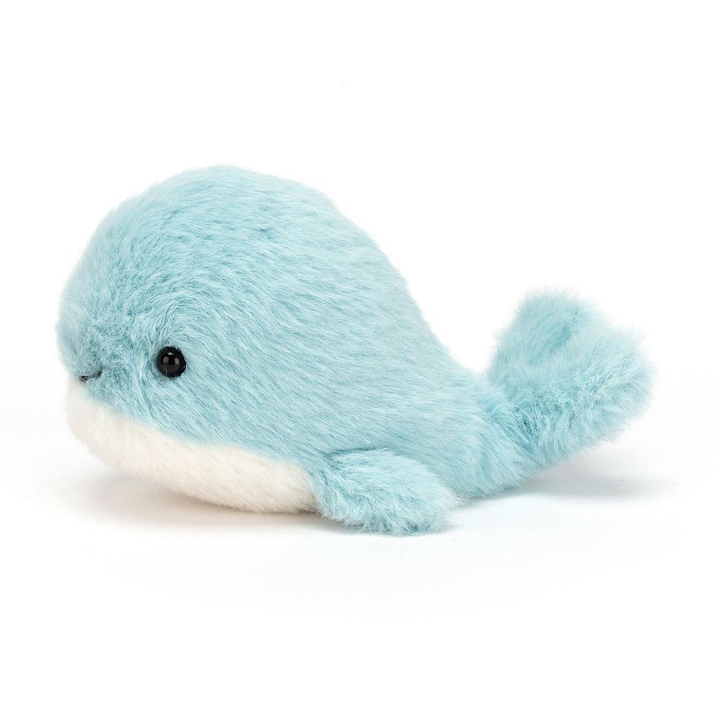 Pluszaki Jellycat Fluffy Whale,7cm x 5cm x 10cm Niebieskie | Polska  UPYD-24087