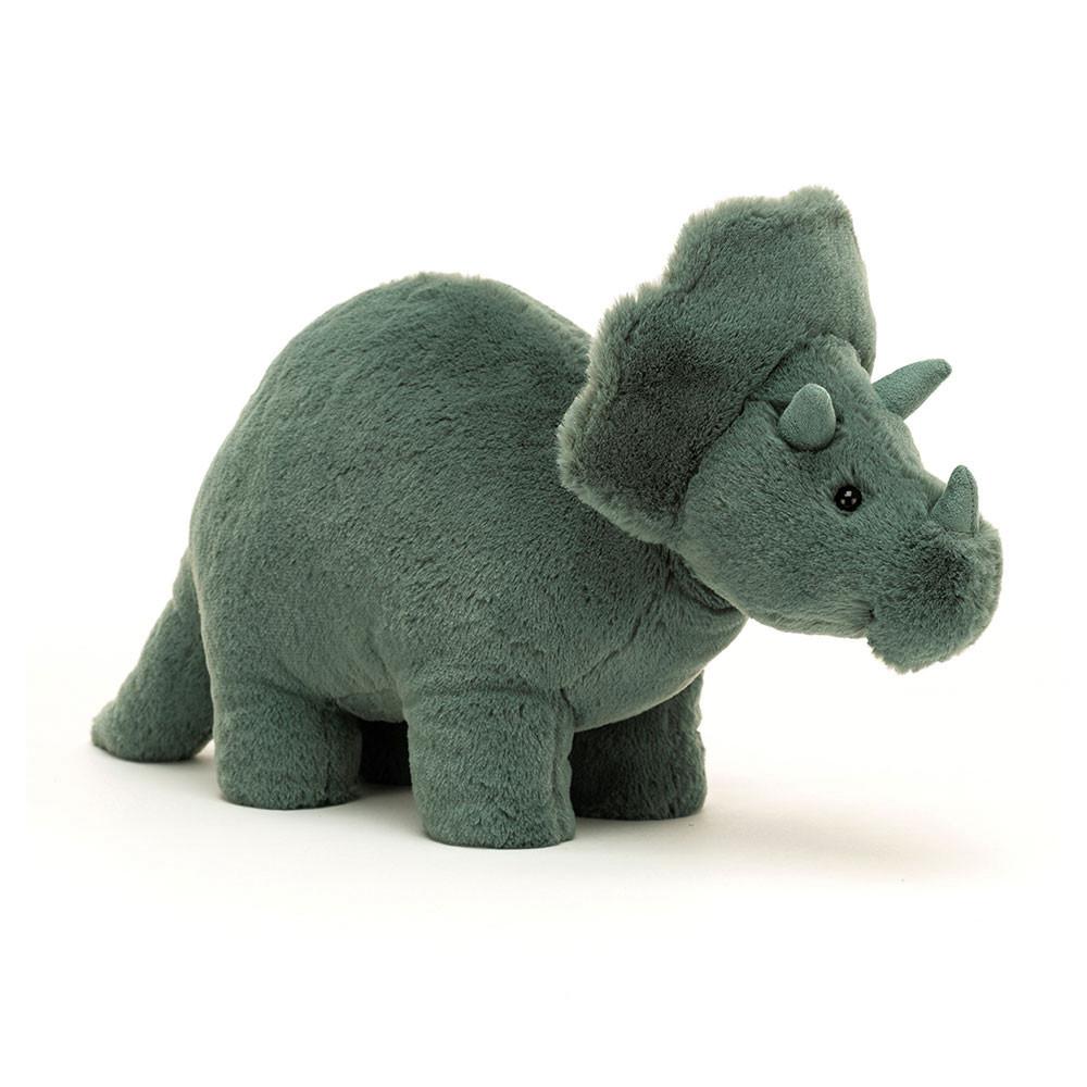 Pluszaki Jellycat Fossilly Triceratops,6.7in x 4.7in x 11.4in Zielone | Polska  IBVL-92478