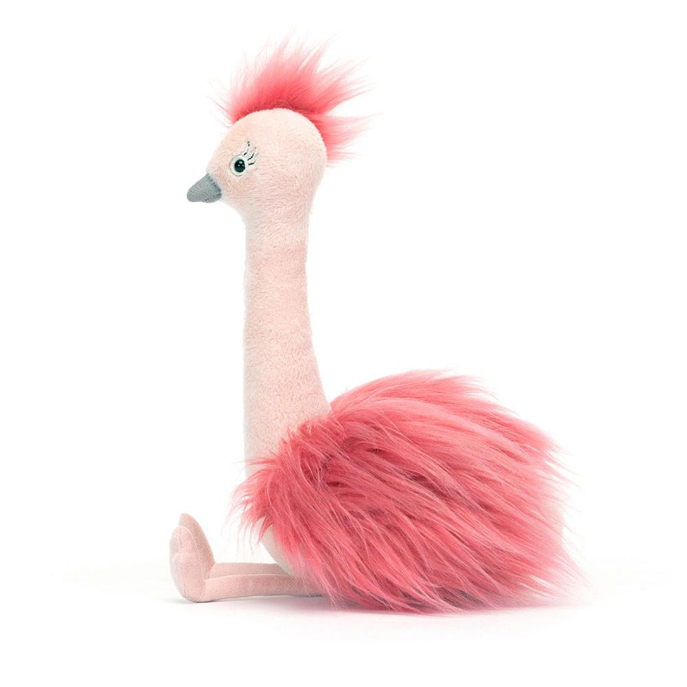 Pluszaki Jellycat Fou Fou Ostrich,31cm x 14cm x 15cm Różowe | Polska  UAKT-84567