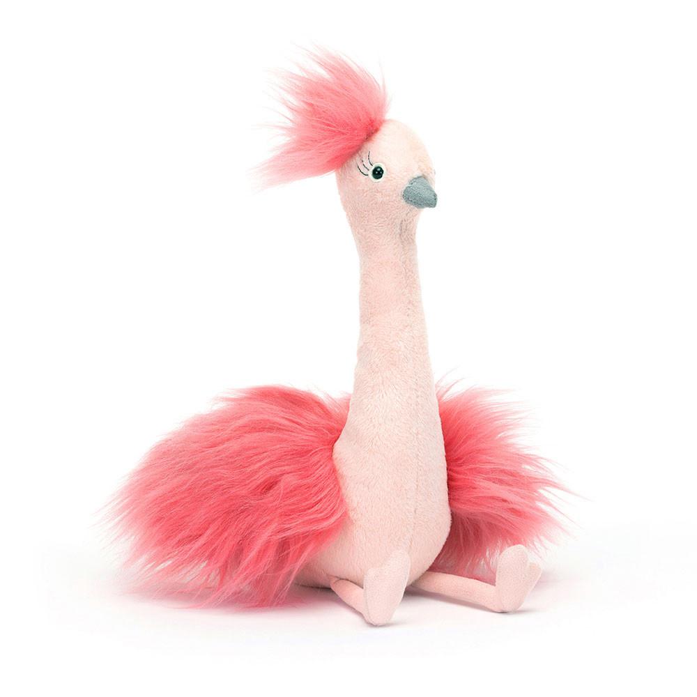 Pluszaki Jellycat Fou Fou Ostrich,31cm x 14cm x 15cm Różowe | Polska  UAKT-84567