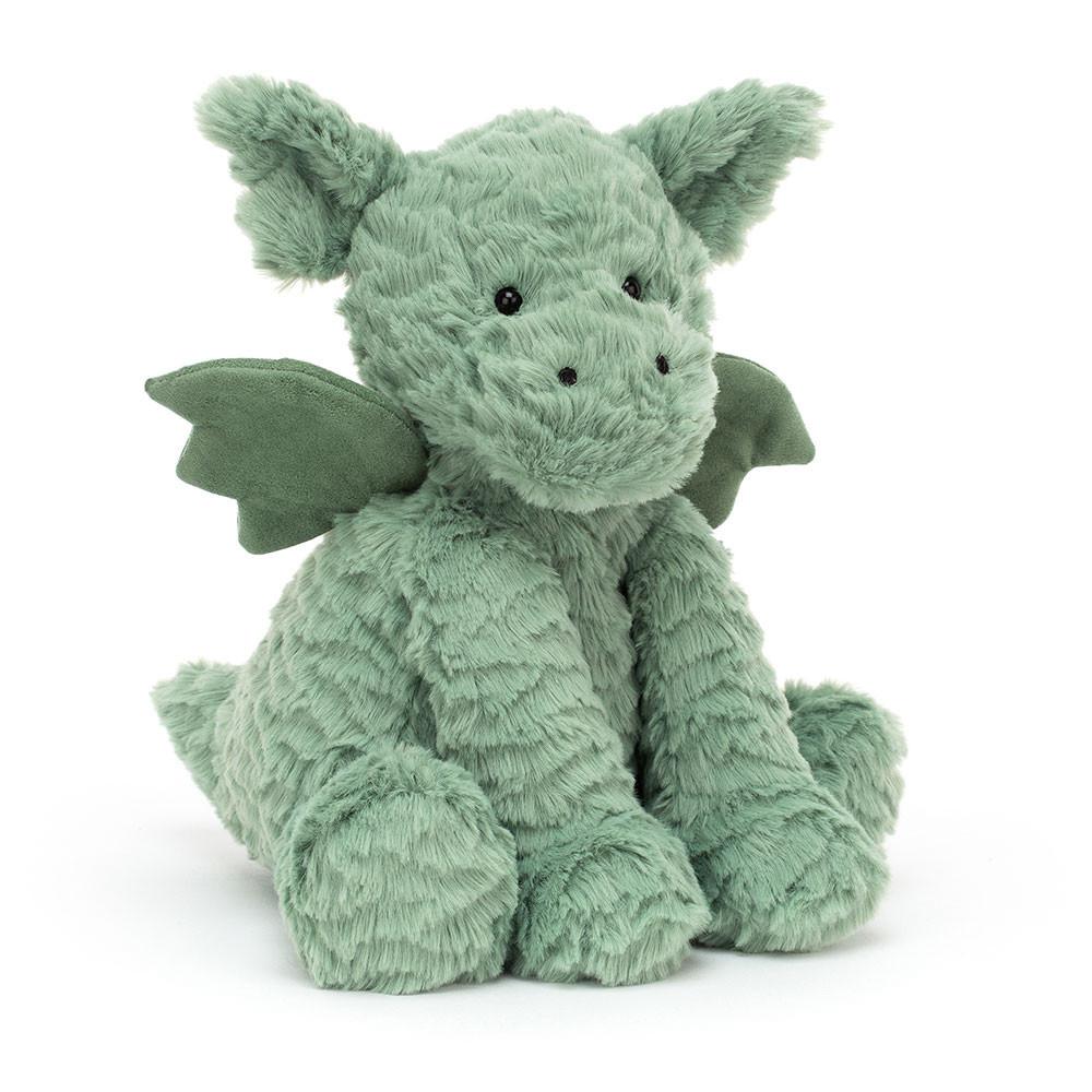 Pluszaki Jellycat Fuddlewuddle Dragon,38cm x 20cm x 24cm Zielone | Polska  OELM-73428