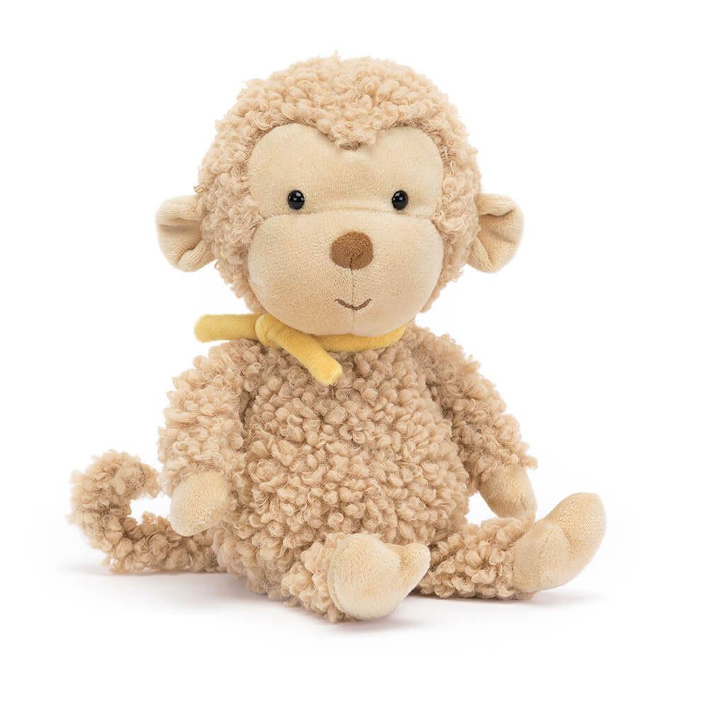 Pluszaki Jellycat Fuzzkin Monkey,25cm x 9cm x 5cm Brązowe | Polska  QEZD-85749