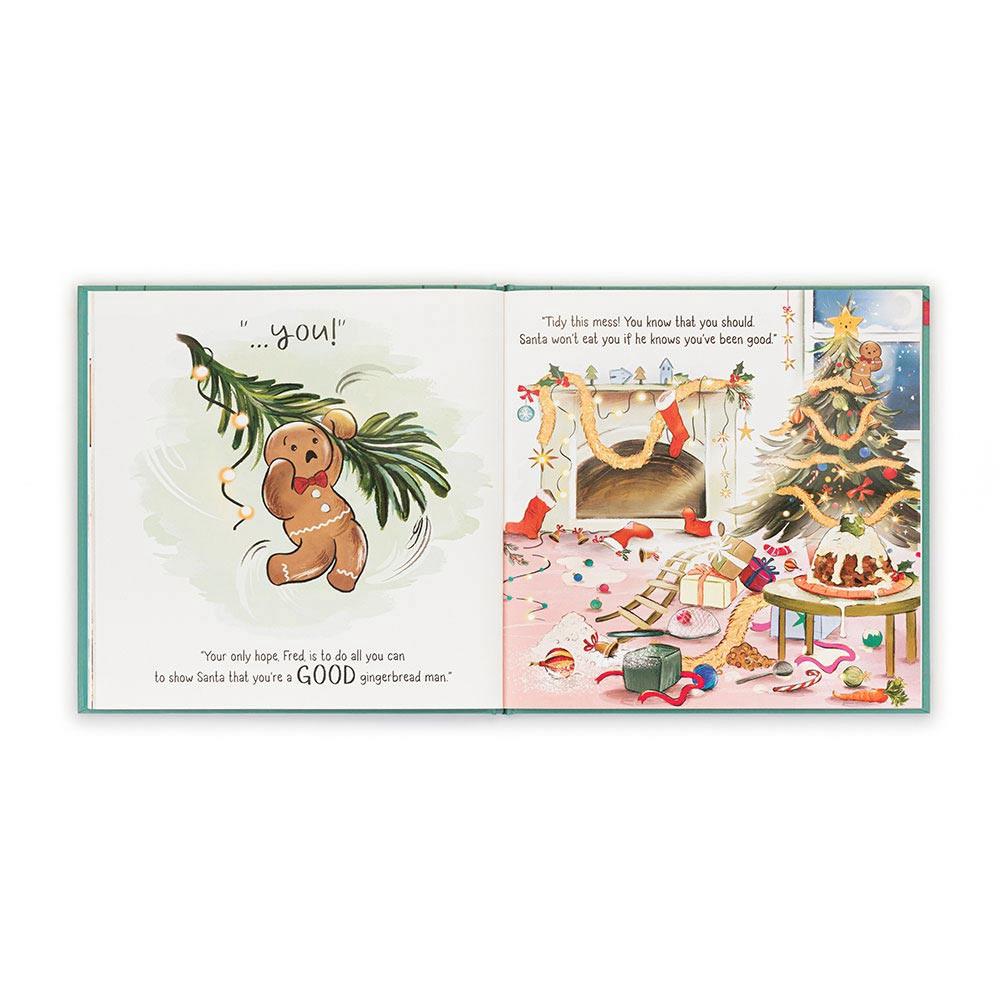 Pluszaki Jellycat Gingerbread FBook,25cm x 25cm x 1cm Brązowe | Polska  VLND-04796