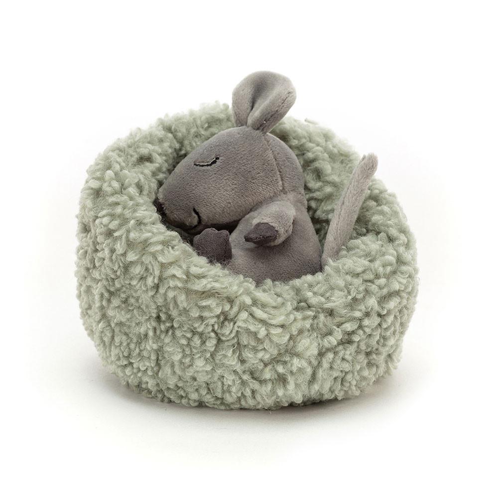 Pluszaki Jellycat Hibernating Mouse,9cm x 13cm x 13cm Szare | Polska  UMBY-68479