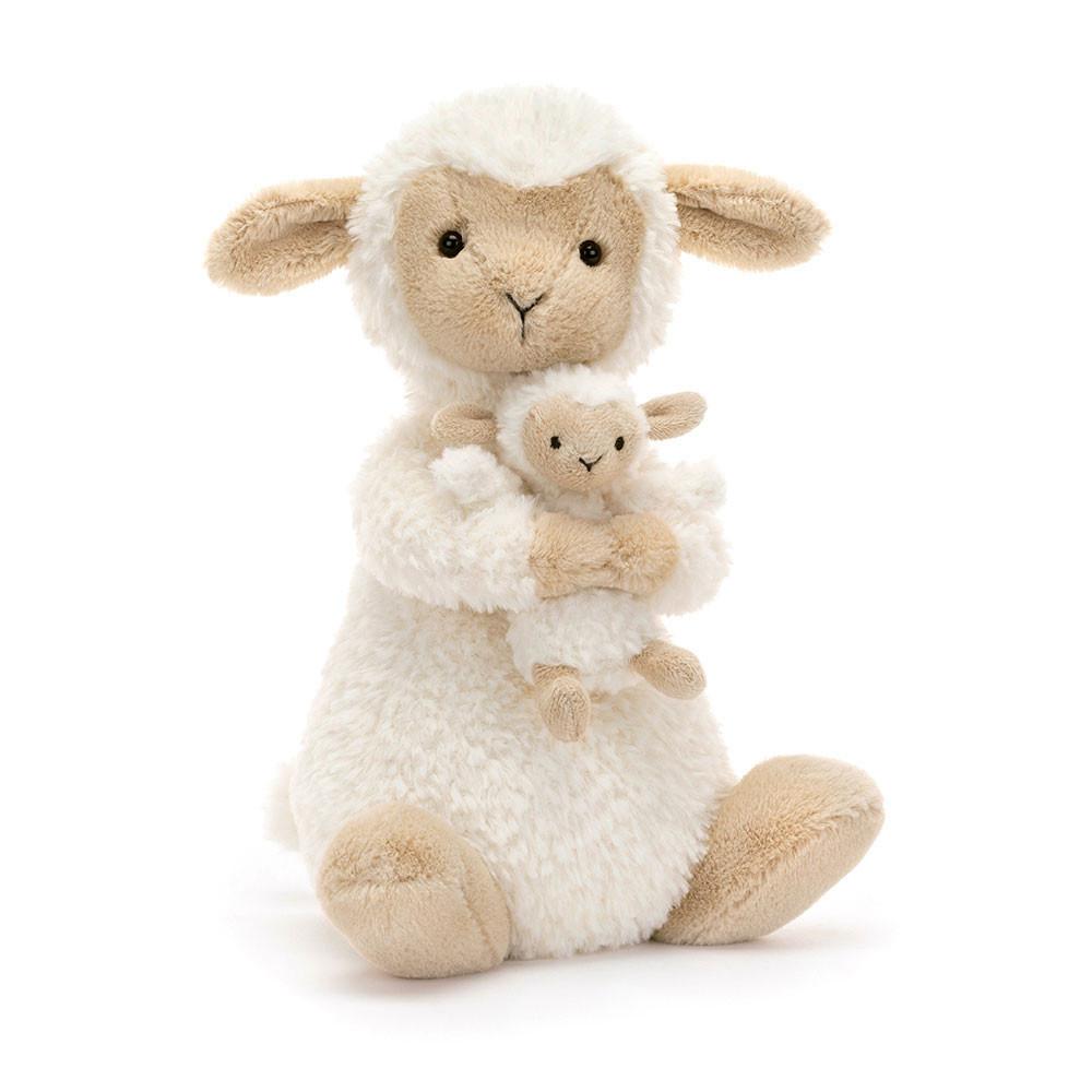 Pluszaki Jellycat Huddles Sheep,10.2in x 5.5in x 3.9in Białe | Polska  IBJM-49650