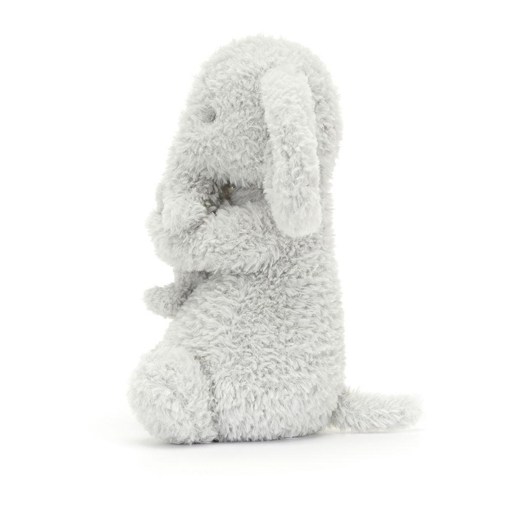 Pluszaki Jellycat Huddles Słoń,26cm x 14cm x 10cm Szare | Polska  LGIO-94620