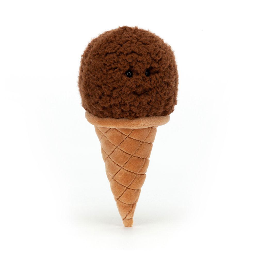 Pluszaki Jellycat Irresistible Ice Cream Chocolate,17cm x 8cm x 7cm Brązowe | Polska  BLSJ-45896